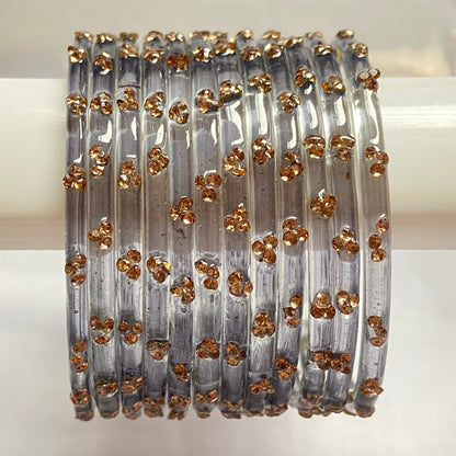 Triple Stone Bangles set
