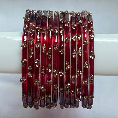 Triple Stone Bangles set