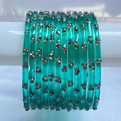 Triple Stone Bangles set