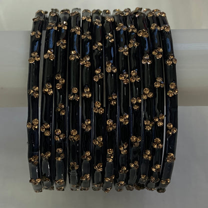 Triple Stone Bangles set