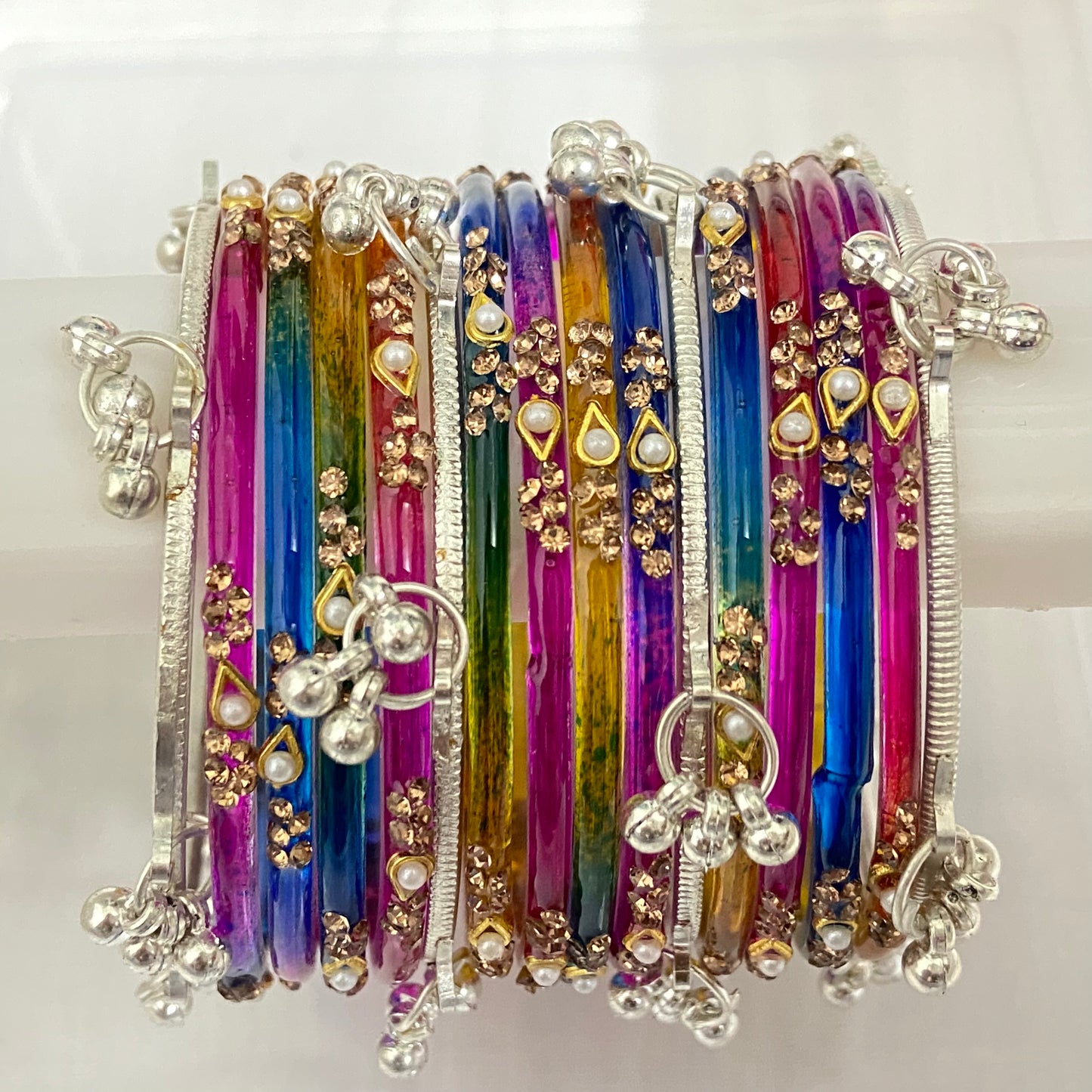 Deep Multicolor Sundari Bangles Set