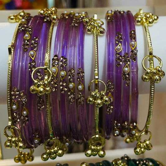 Purple Sundari Bangles Set