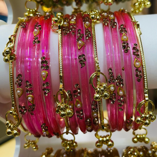 Pink Sundari Bangles Set