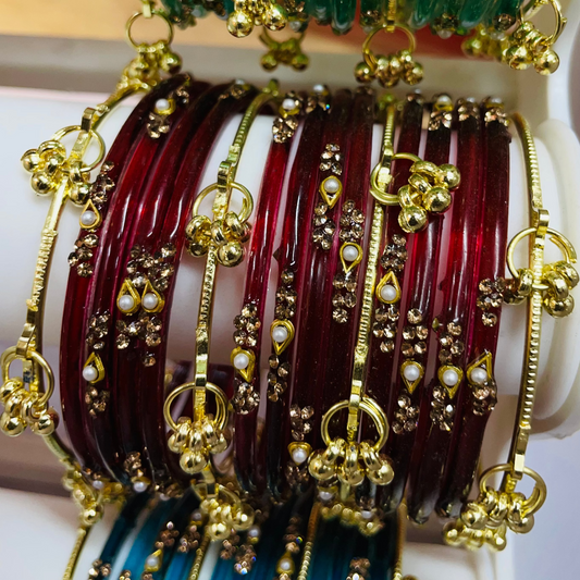 Maroon Sundari Bangles Set