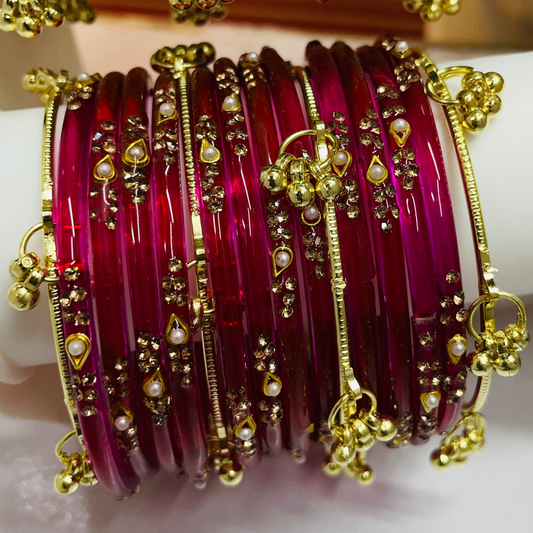 Strawberry Sundari Bangles Set