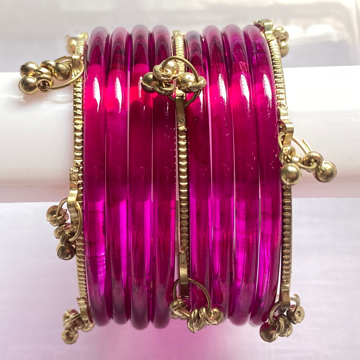 Rani Pink Jelly Bangles Set