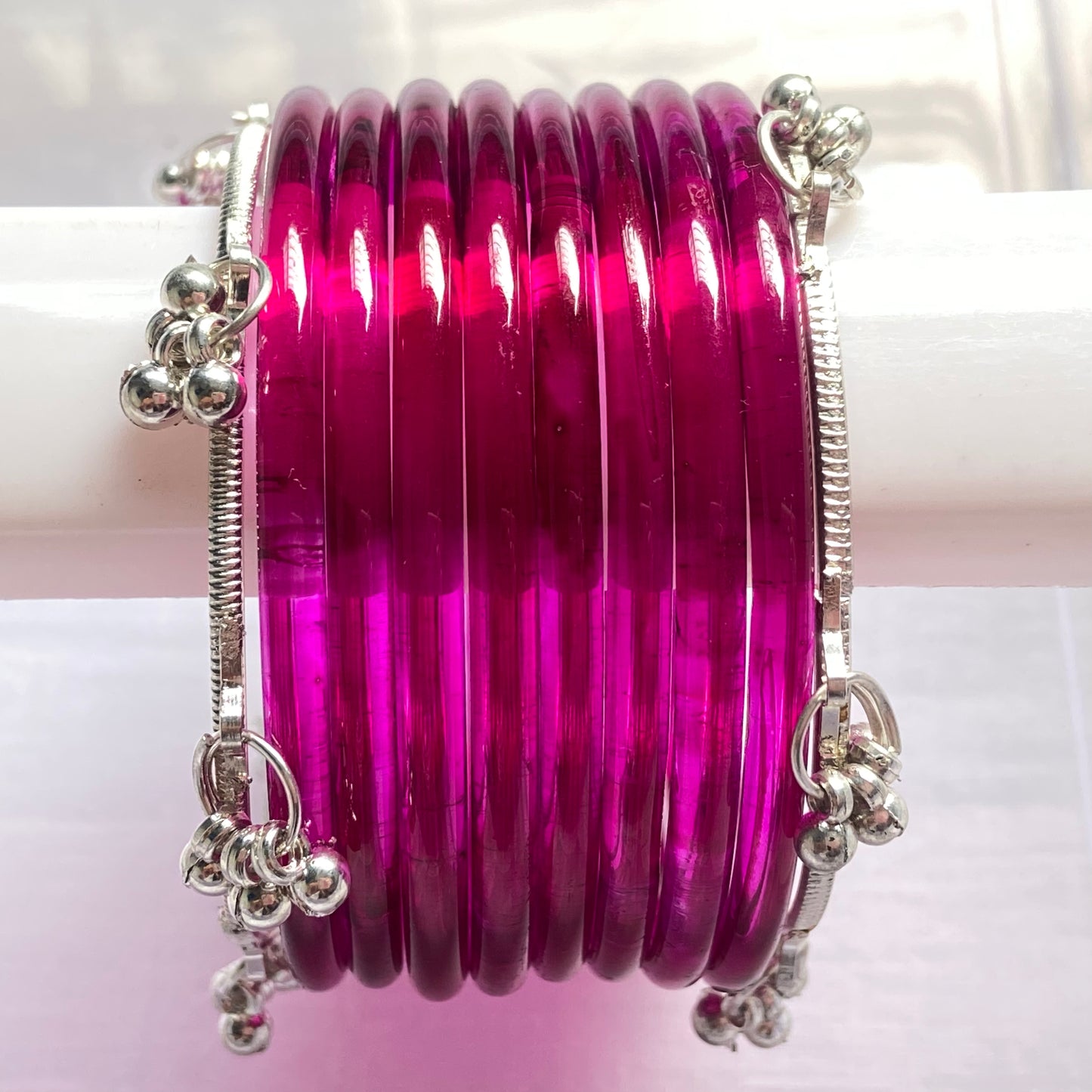 Rani Pink Jelly Bangles Set