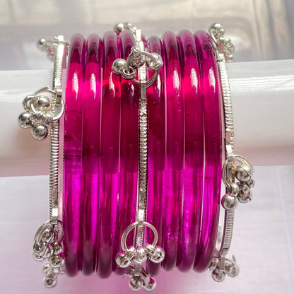 Rani Pink Jelly Bangles Set