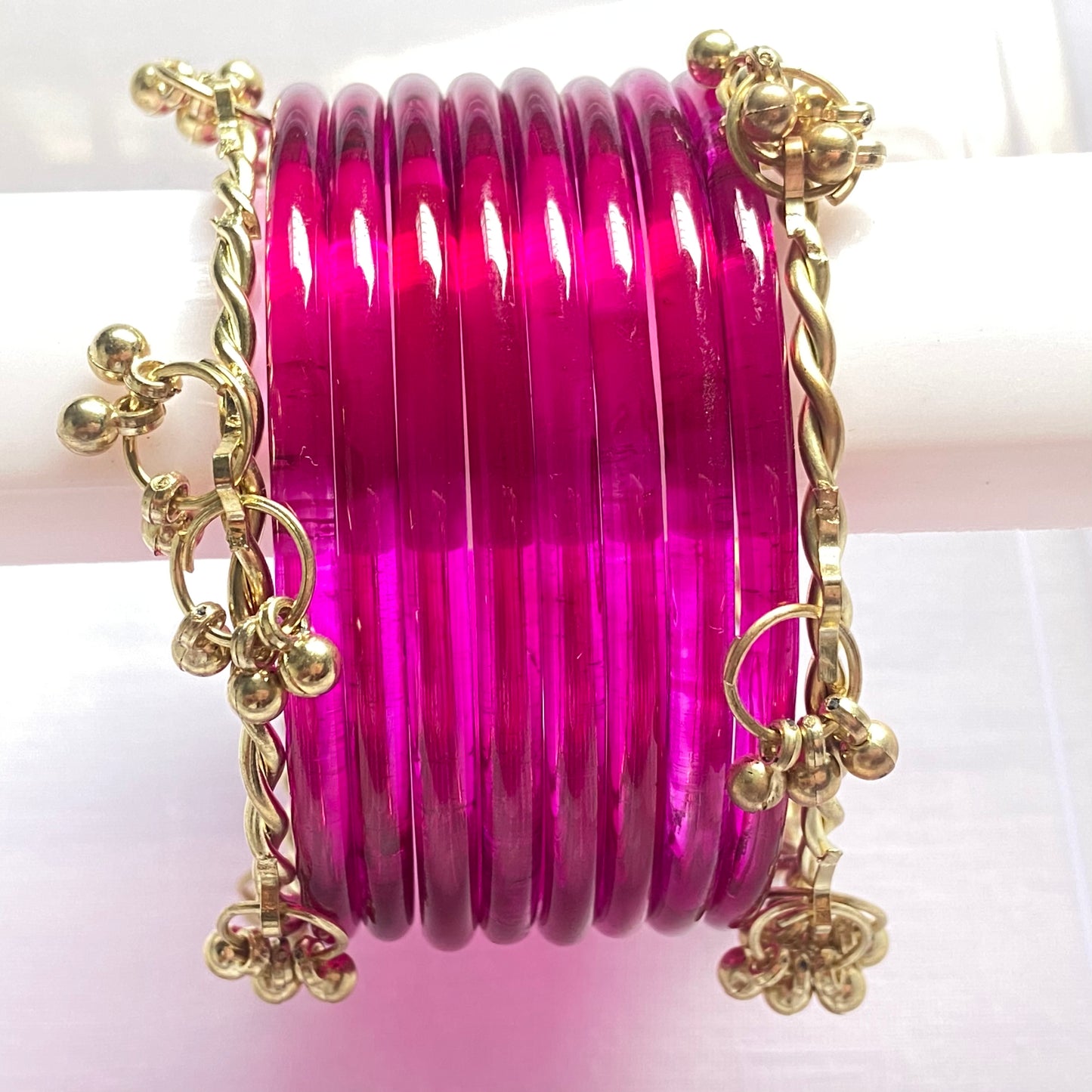 Rani Pink Jelly Bangles Set