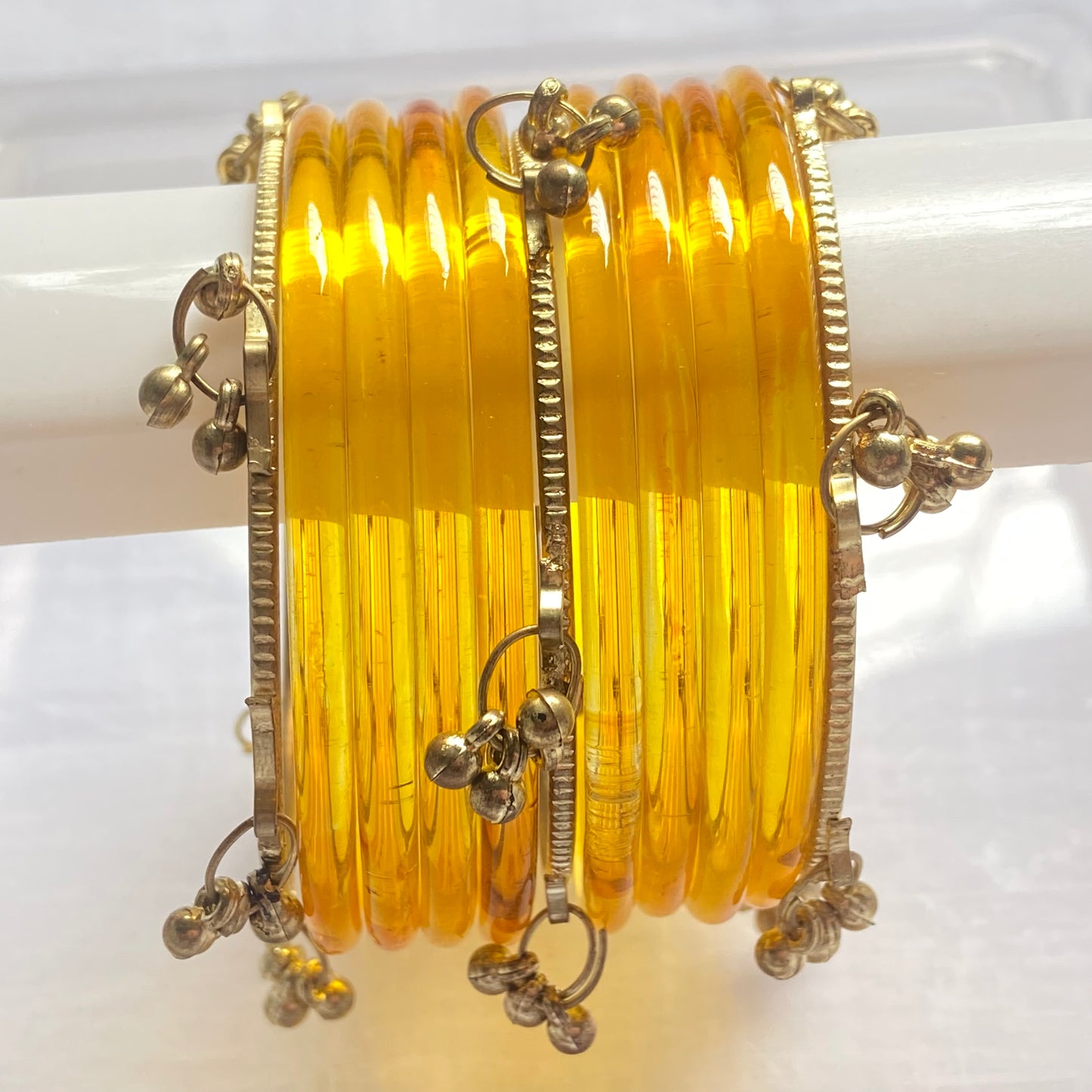 Golden Jelly Bangles Set