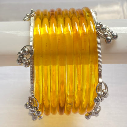 Golden Jelly Bangles Set