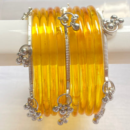 Golden Jelly Bangles Set