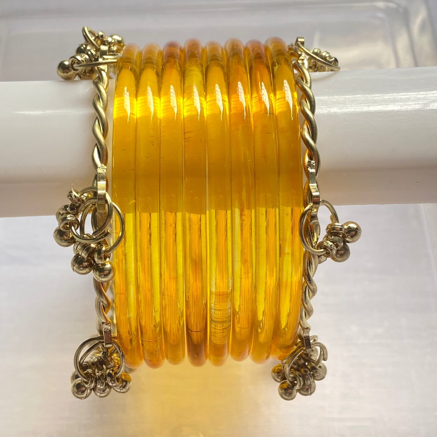 Golden Jelly Bangles Set