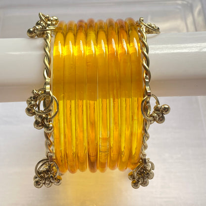 Golden Jelly Bangles Set