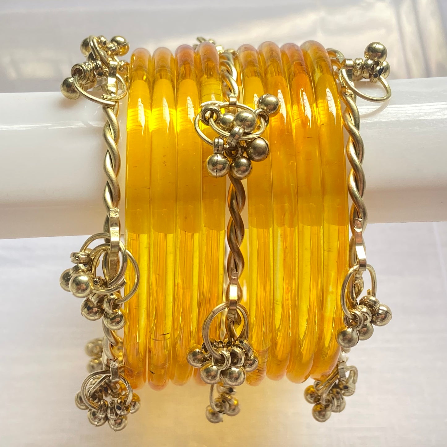 Golden Jelly Bangles Set