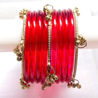 Red Jelly Bangles Set