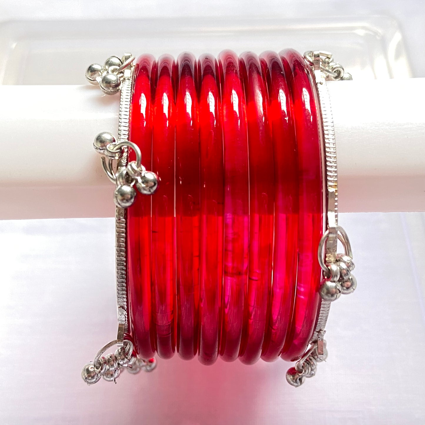 Red Jelly Bangles Set