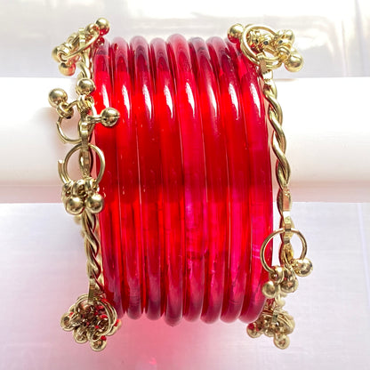 Red Jelly Bangles Set