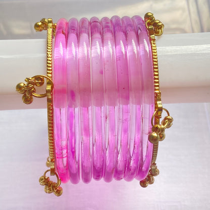 Light Pink Jelly Bangles Set