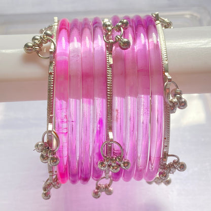 Light Pink Jelly Bangles Set