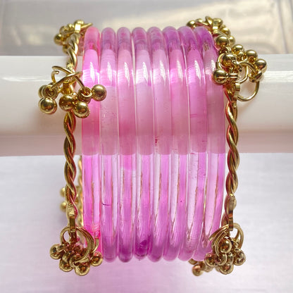 Light Pink Jelly Bangles Set