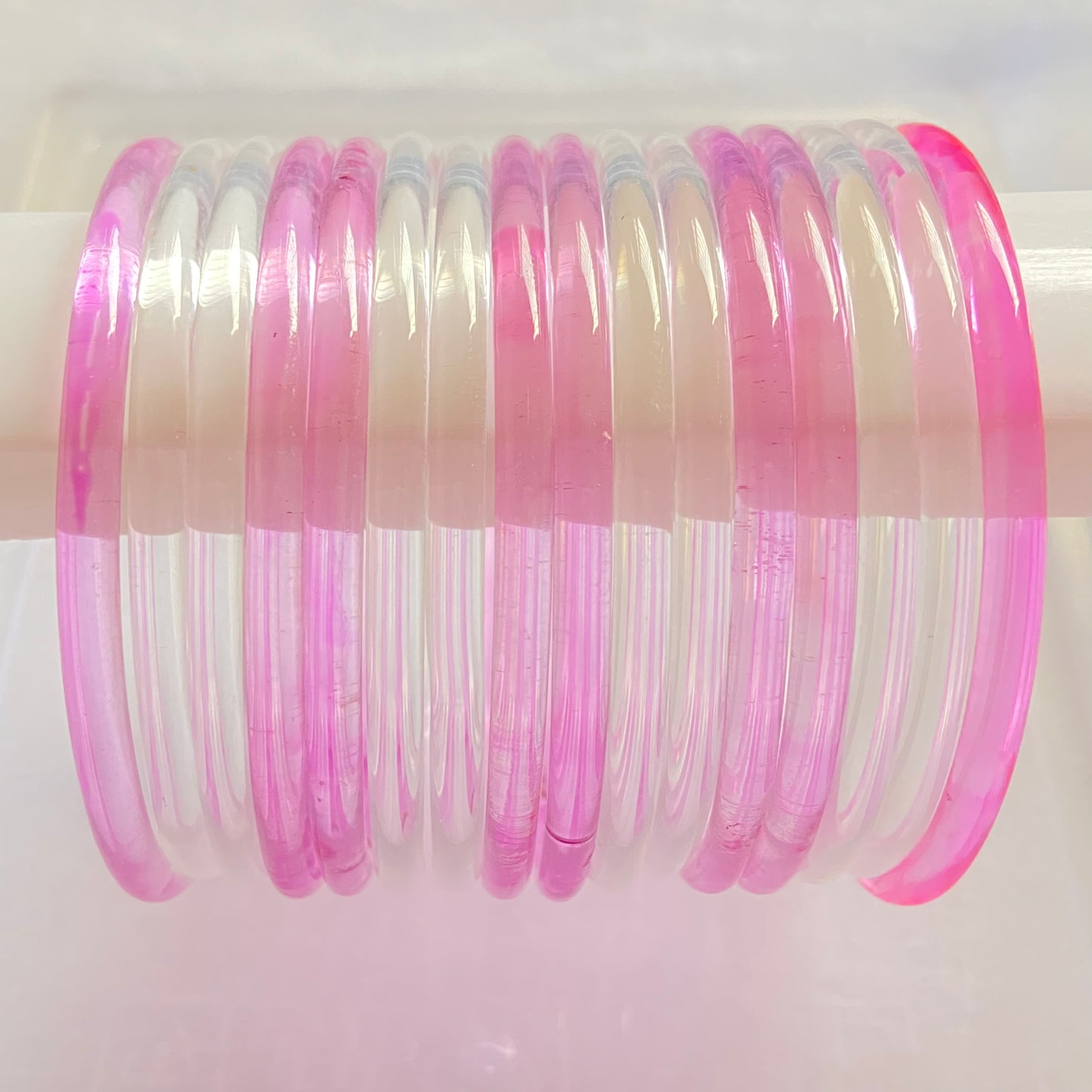 Light Pink Jelly & Water Bangles Combo