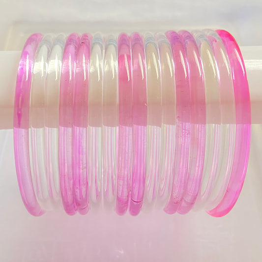 Light Pink Jelly & Water Bangles Combo