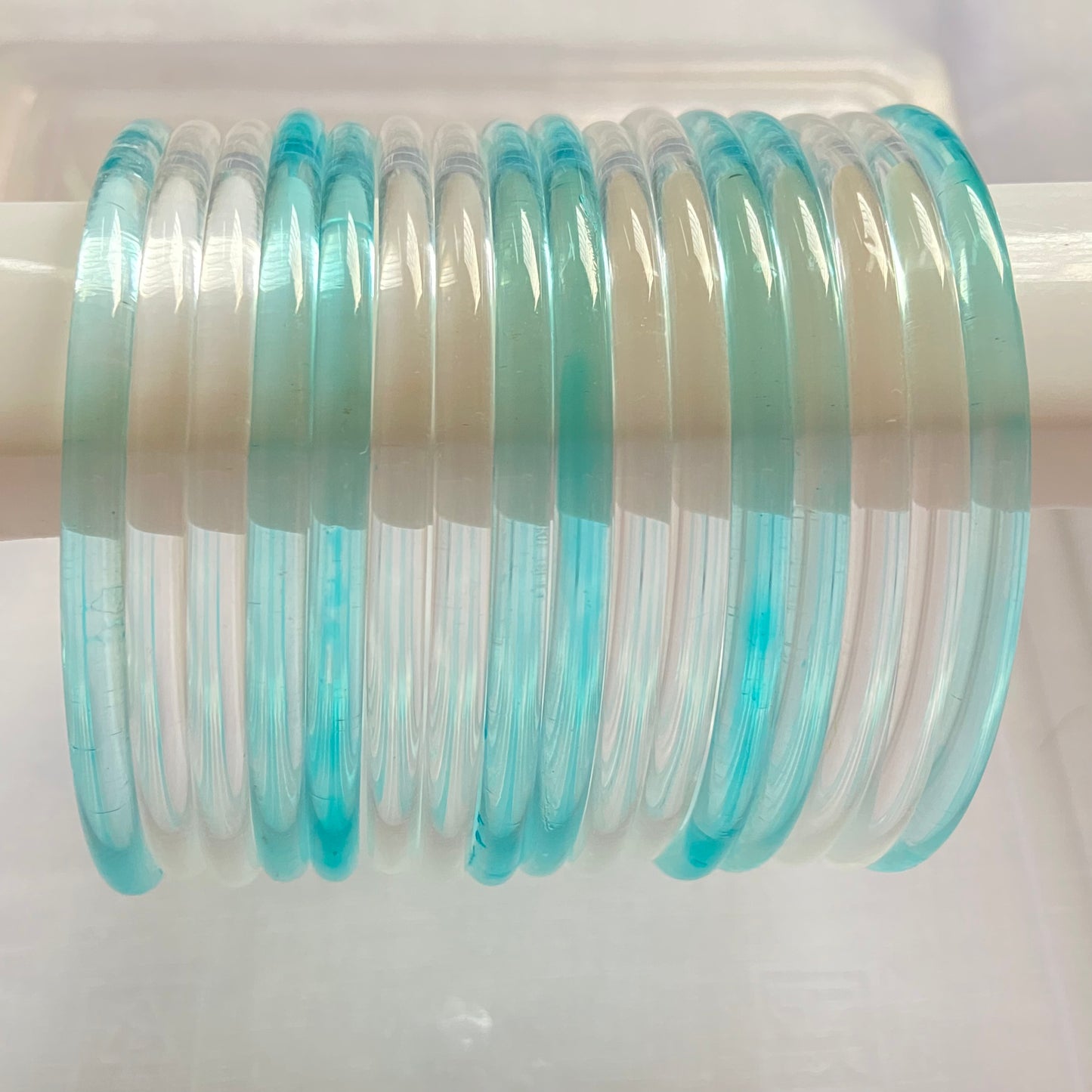 Light Blue Jelly & Water Bangles Combo