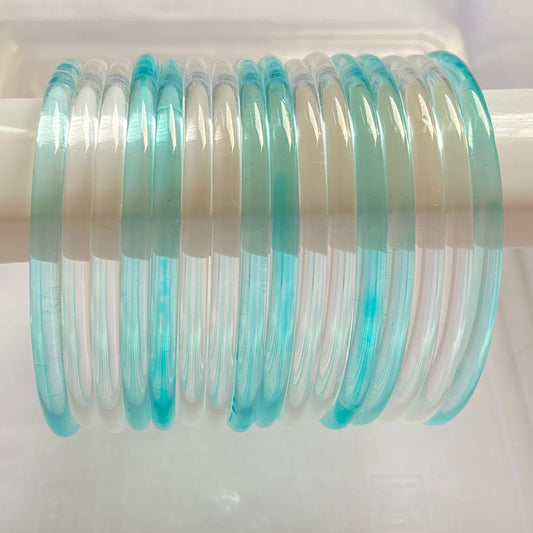 Light Blue Jelly & Water Bangles Combo