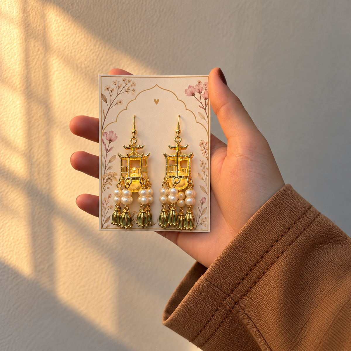 Golden Glow Light Jhumka