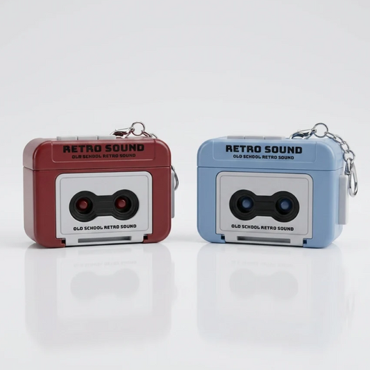 Retro Audio Recorder Keychain