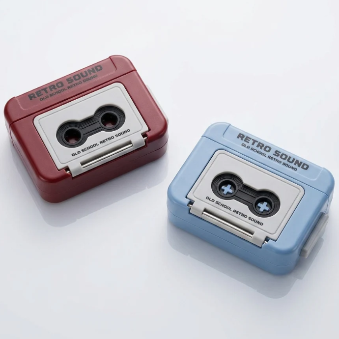 Retro Audio Recorder Keychain
